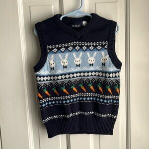 Boys Easter Pattern Sweater Vest size 4